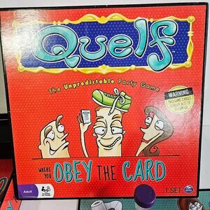 Quelf Adult Party Board Game 3-8 Players Or Teams Obey The Card Rules Funny